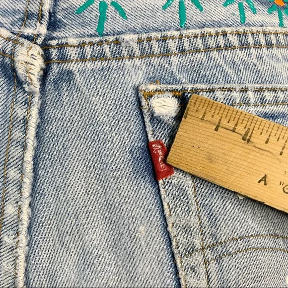 80s Levi’s 501’s Thrashed/Embellished - Picture 13 of 14